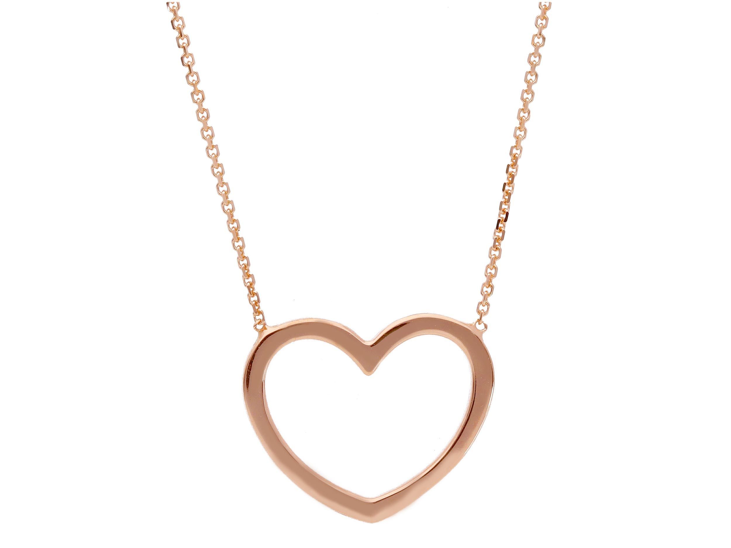 Rose gold heart necklace k9 (code S234993)